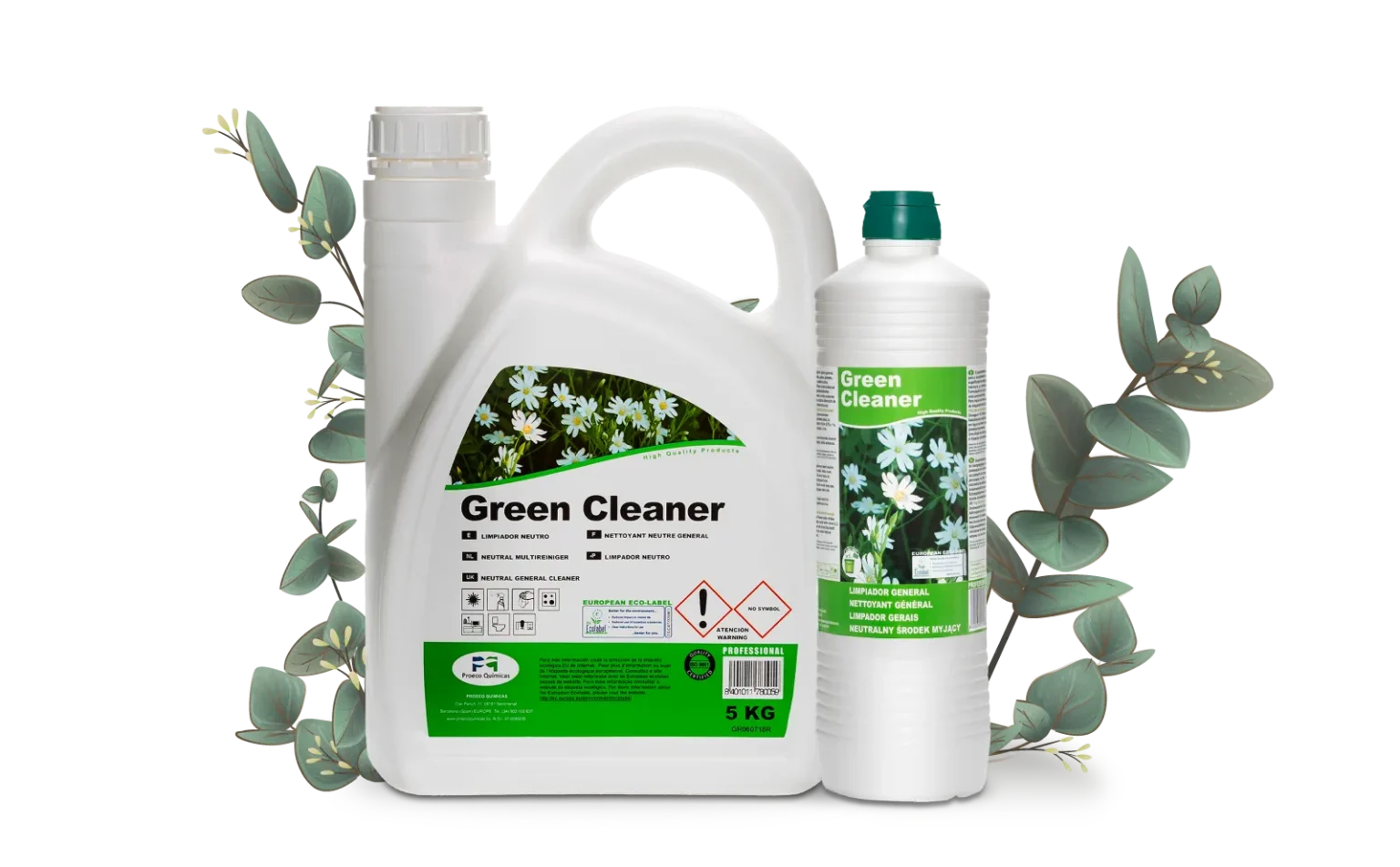 banner con dos botellas de green cleaner proeco quimica