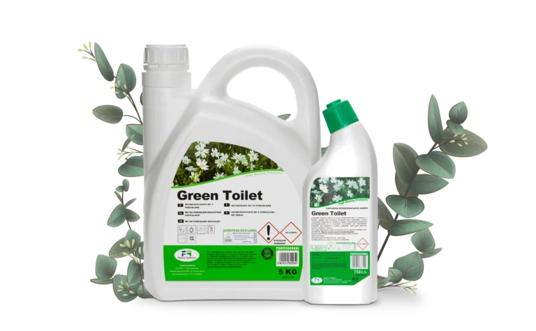 banner con dos botellas green toilet banner proeco quimica