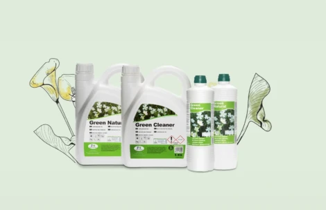 banner con cuatro boetllas de natural y cleaner limpiadores ecologicos proeco quimica grande